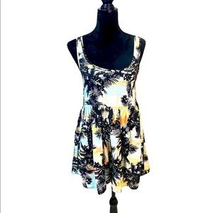 Tropical print romper